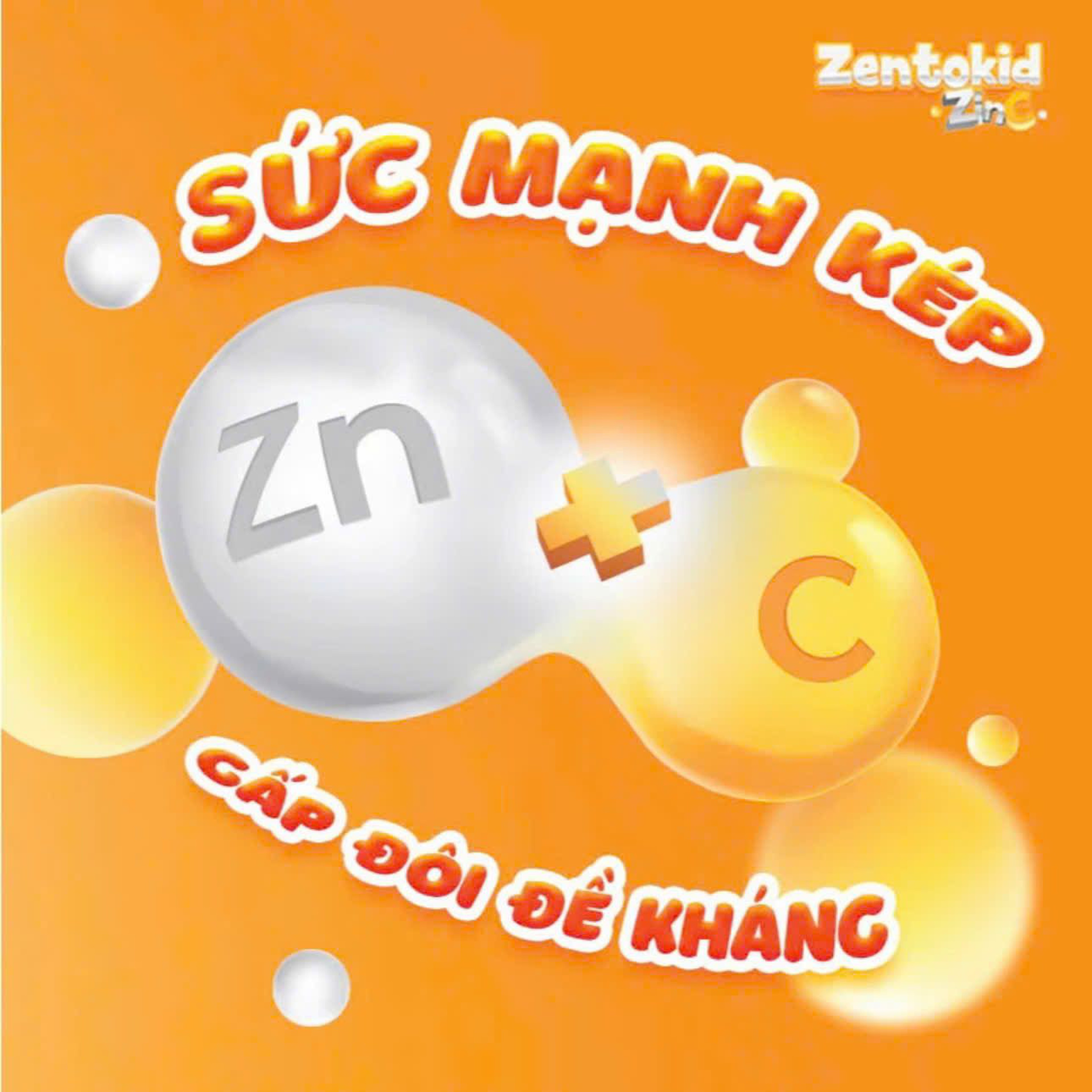 Siro Tăng Đề Kháng Zentokid Zinc Bổ Sung Kẽm và Vitamin C Tự Nhiên Cho Bé (Hộp 20 ống)