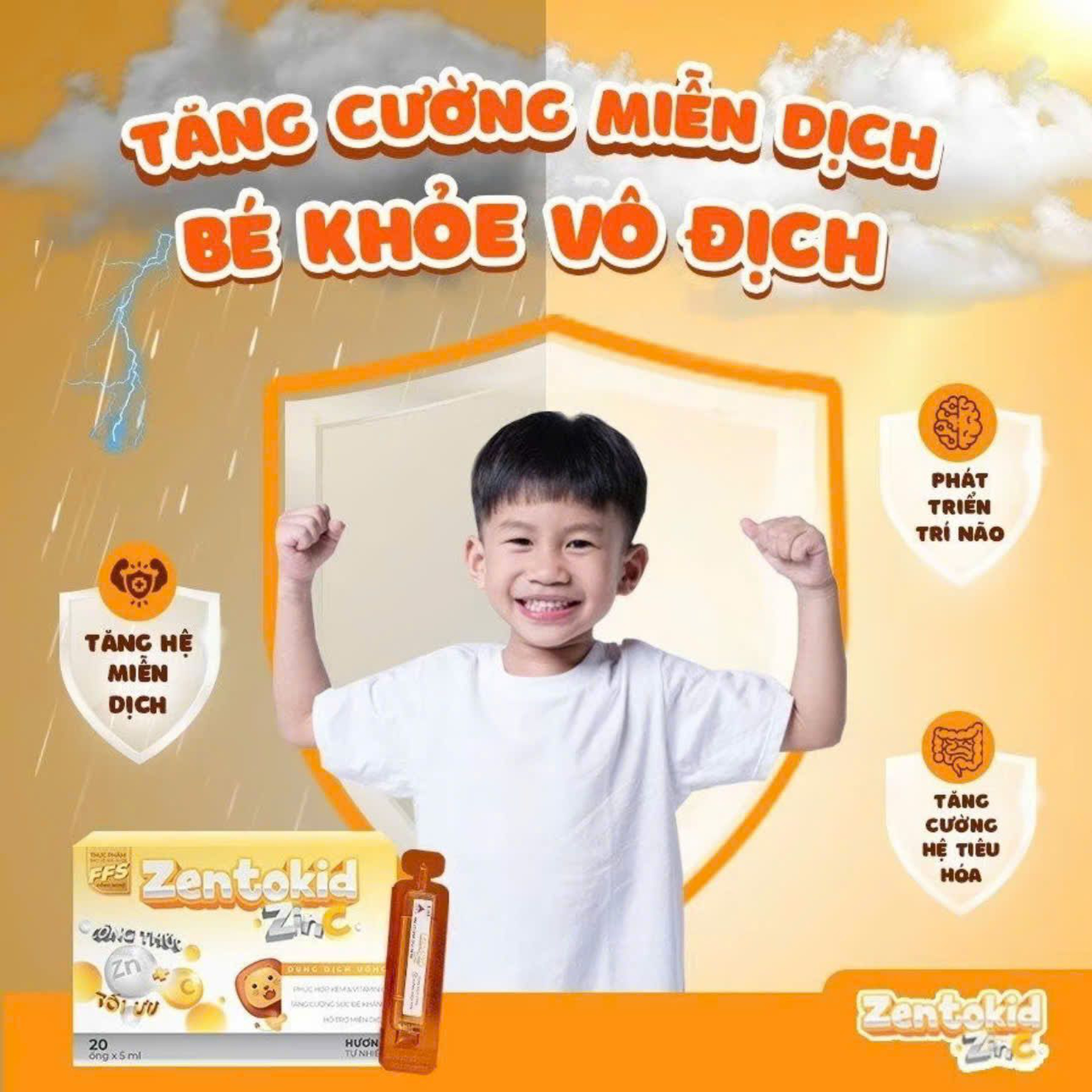 Zentokid Zinc bổ sung kẽm, tăng sức đề kháng cho trẻ