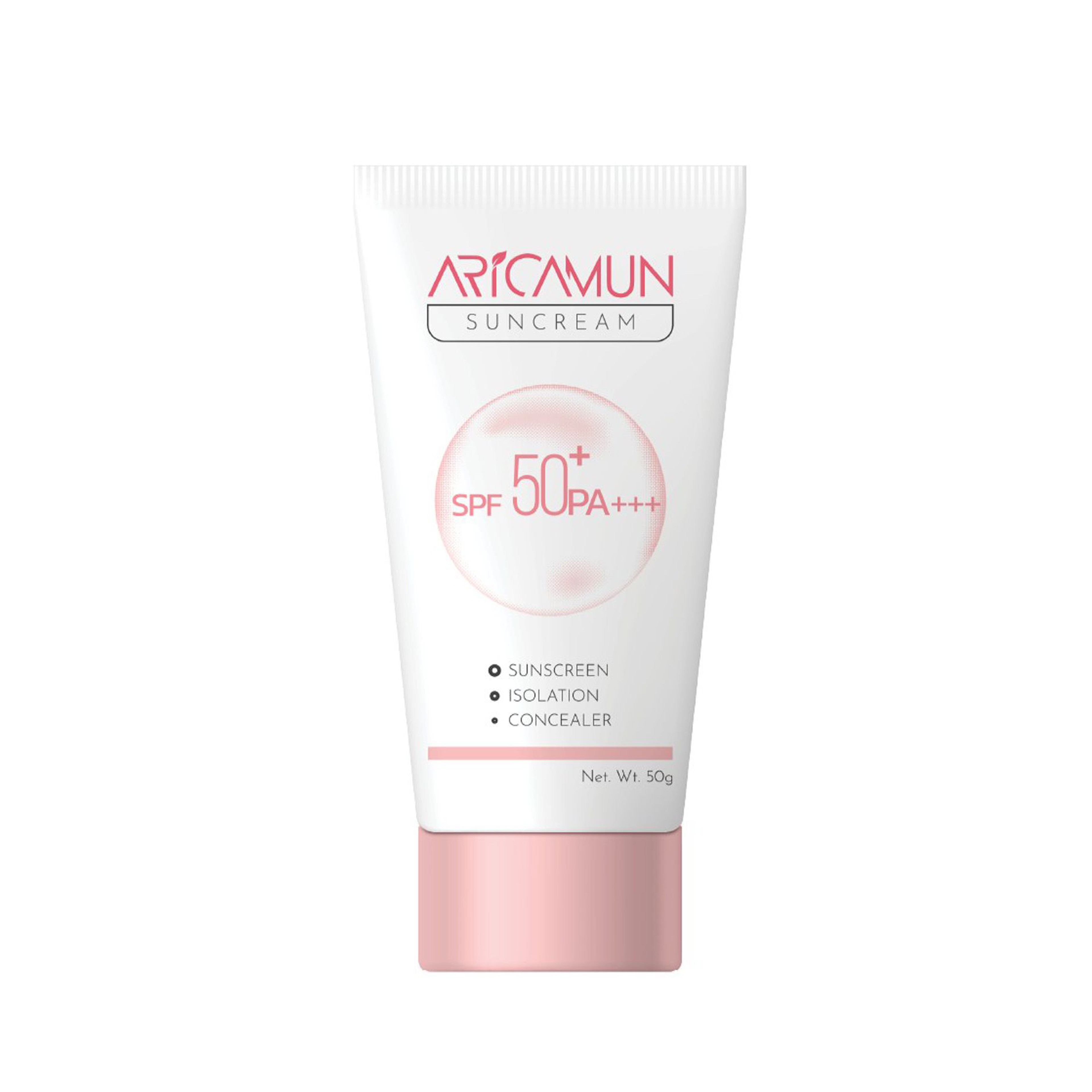 Kem Chống Nắng Aricamun Suncream - SPF50+ Kiềm Dầu, Nâng Tone & Bảo Vệ Da (50g)