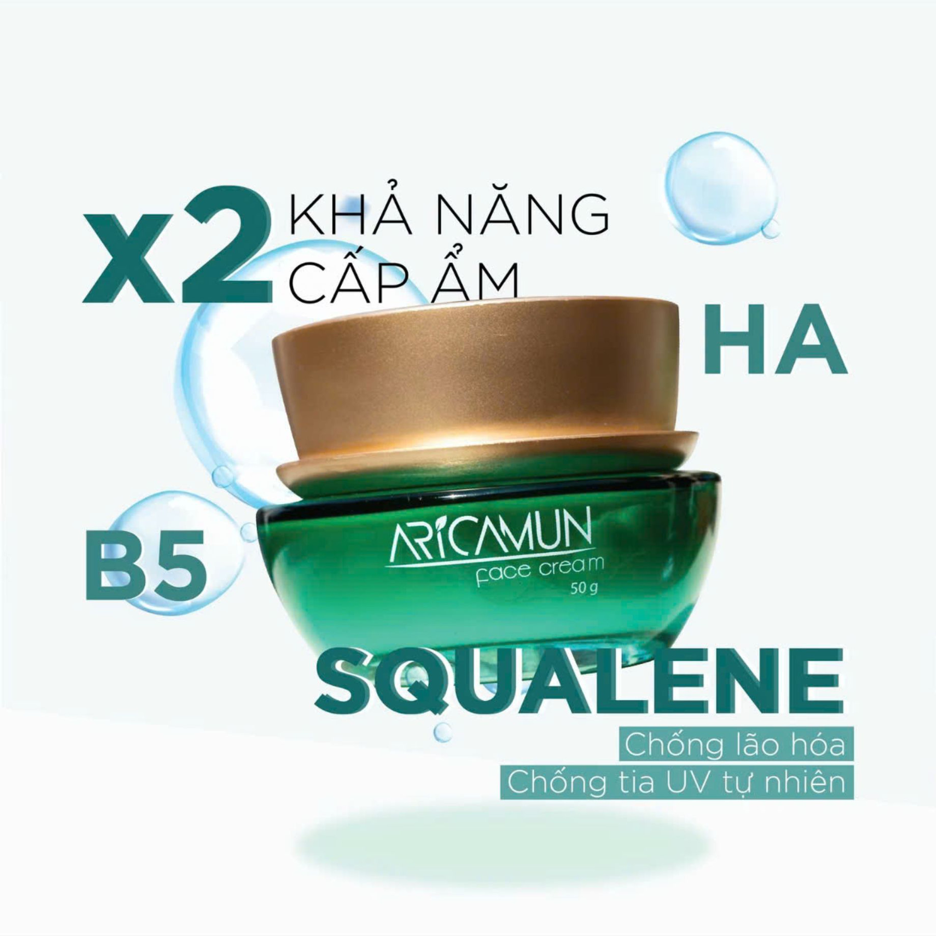Kem Dưỡng Ẩm Chuyên Sâu Aricamun Cho Da Khô, Chống Lão Hóa (Hộp 1 lọ 50g)