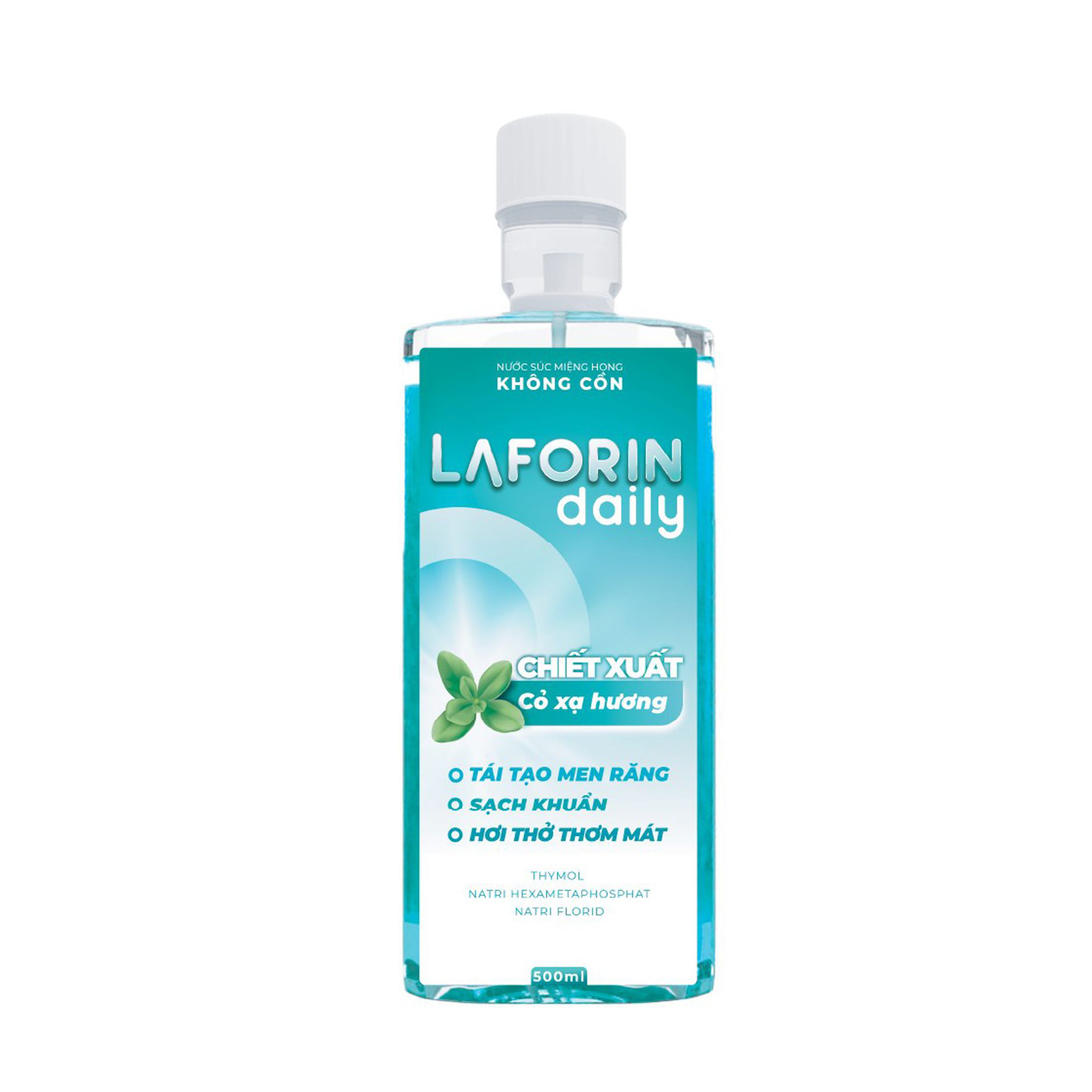 Nước Súc Miệng Laforin Daily Không Cồn, Trắng Răng (Chai 500ml)
