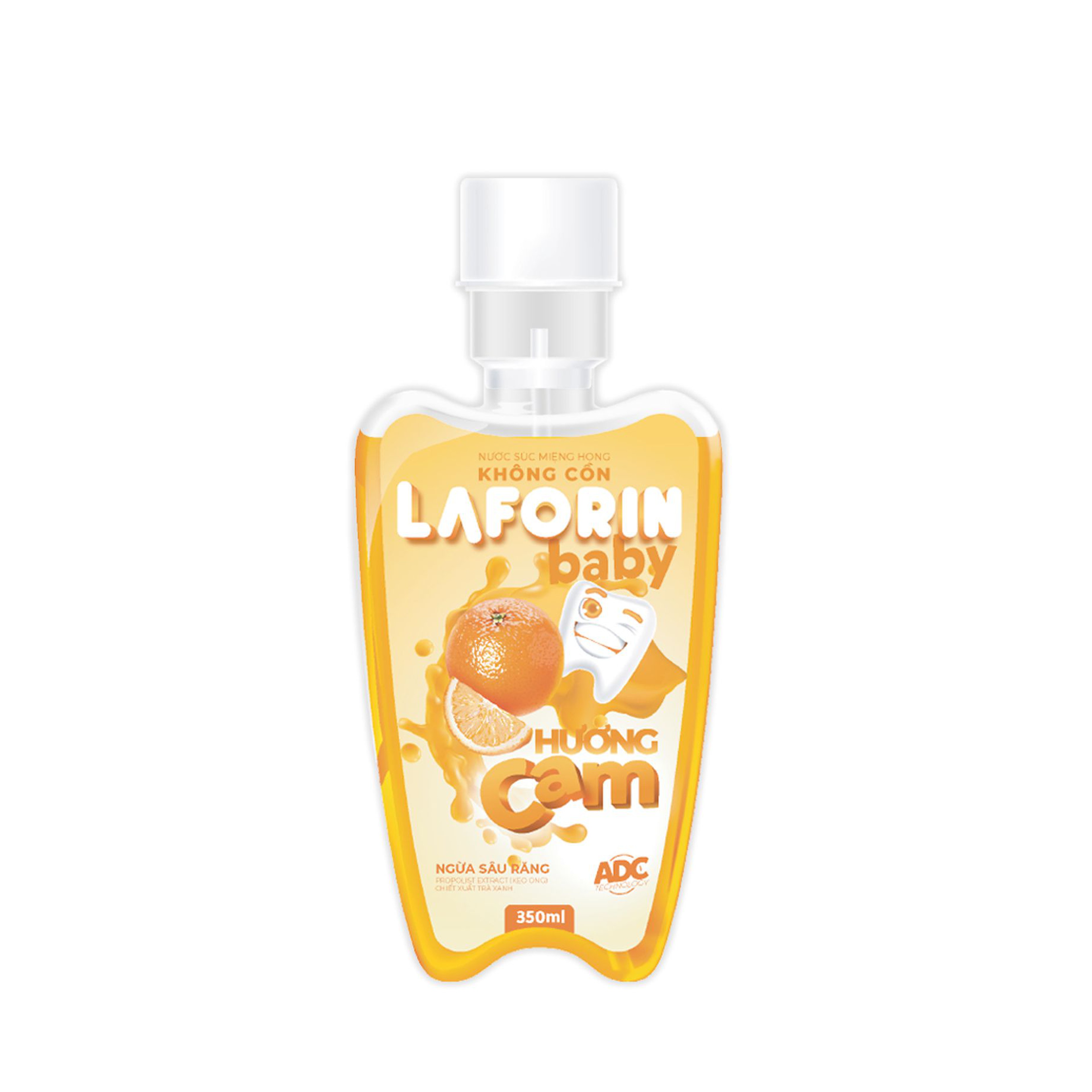 Nước Súc Miệng Laforin Baby Hương Cam Đào Ổi Vệ Sinh Răng Miệng Cho Bé (Chai 350 ml) 
