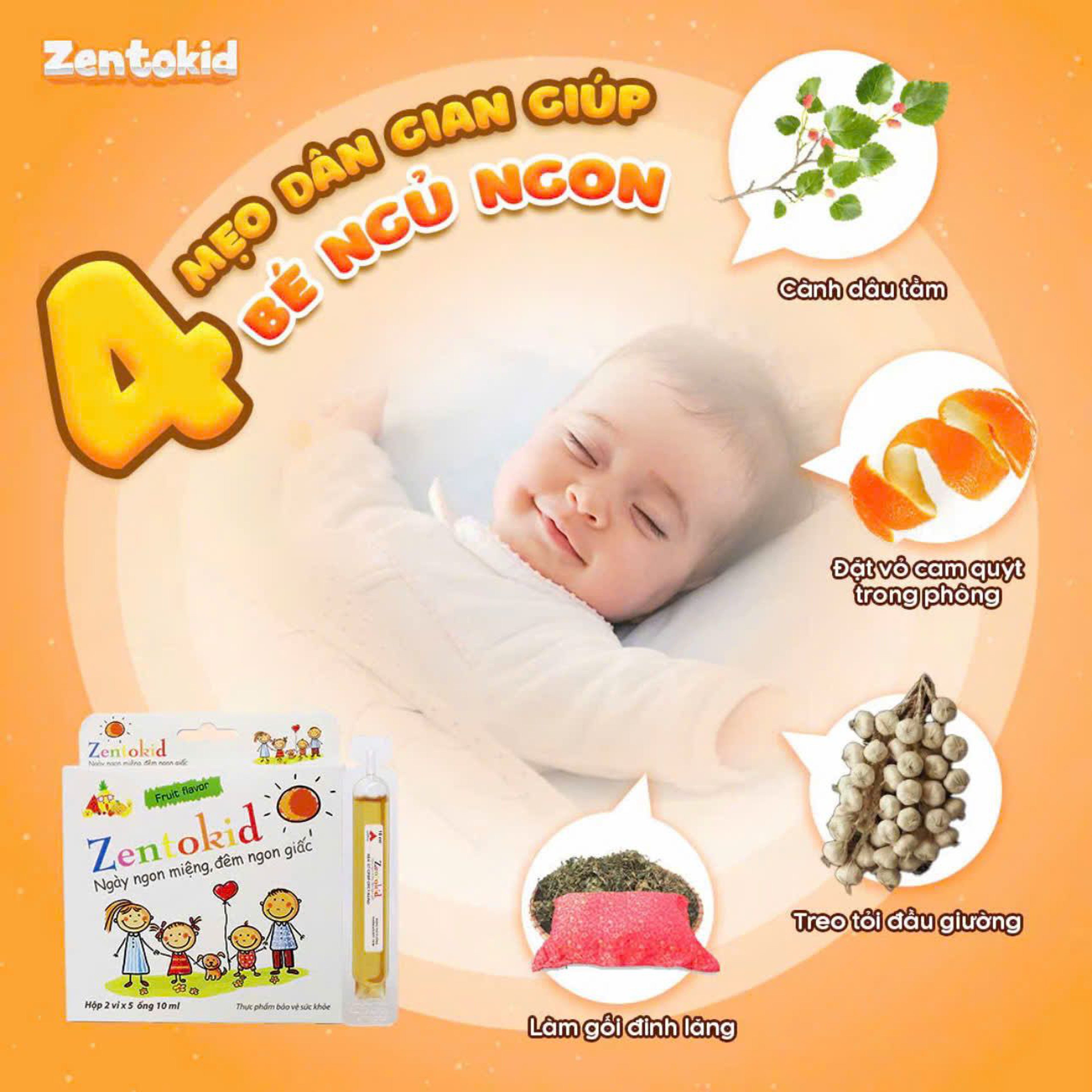 Siro Zentokid Hỗ Trợ Bé Ăn Ngon Miệng, Tiêu Hoá Tốt (Hộp 10 Ống x 10ml)