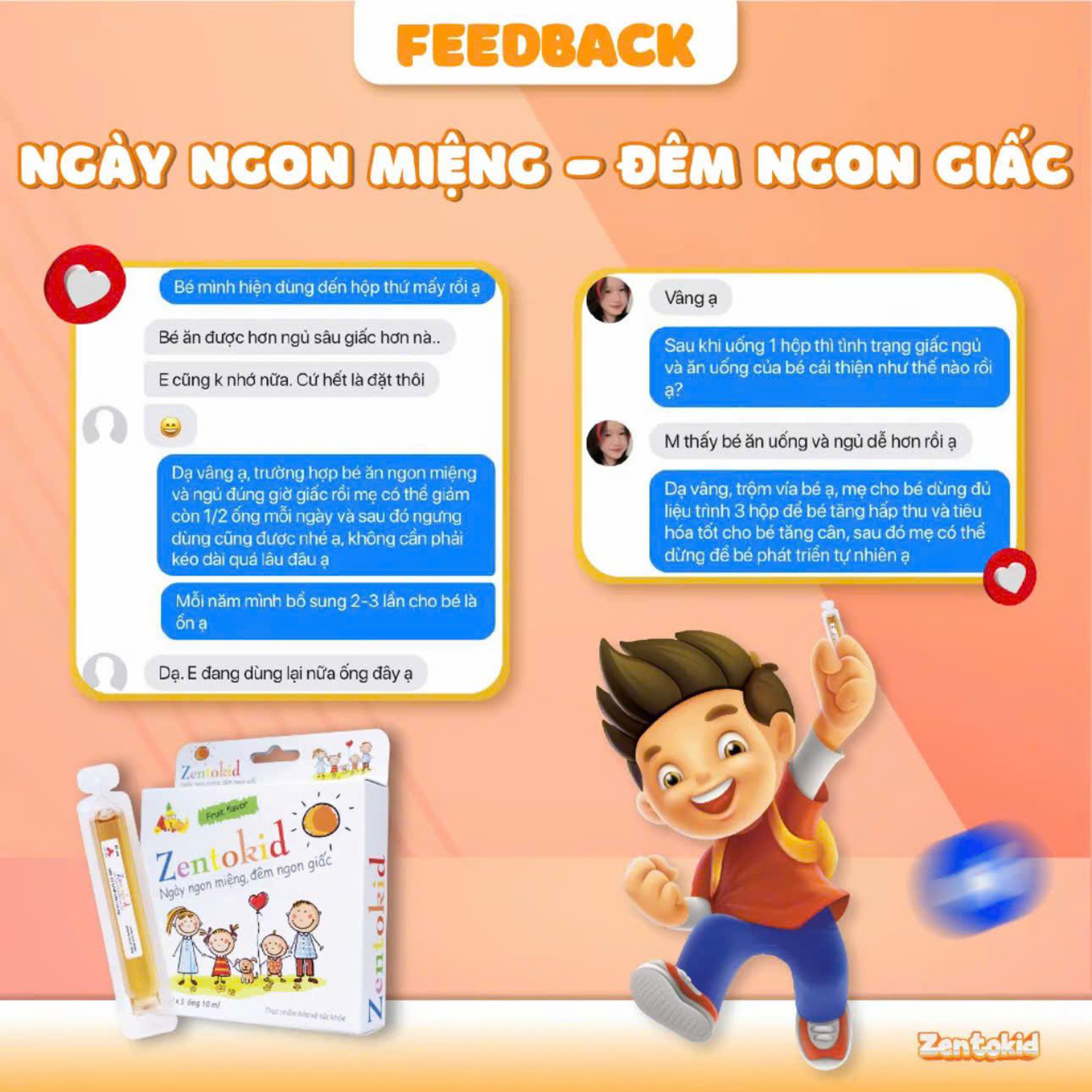 Siro Zentokid Hỗ Trợ Bé Ăn Ngon Miệng, Tiêu Hoá Tốt (Hộp 10 Ống x 10ml)