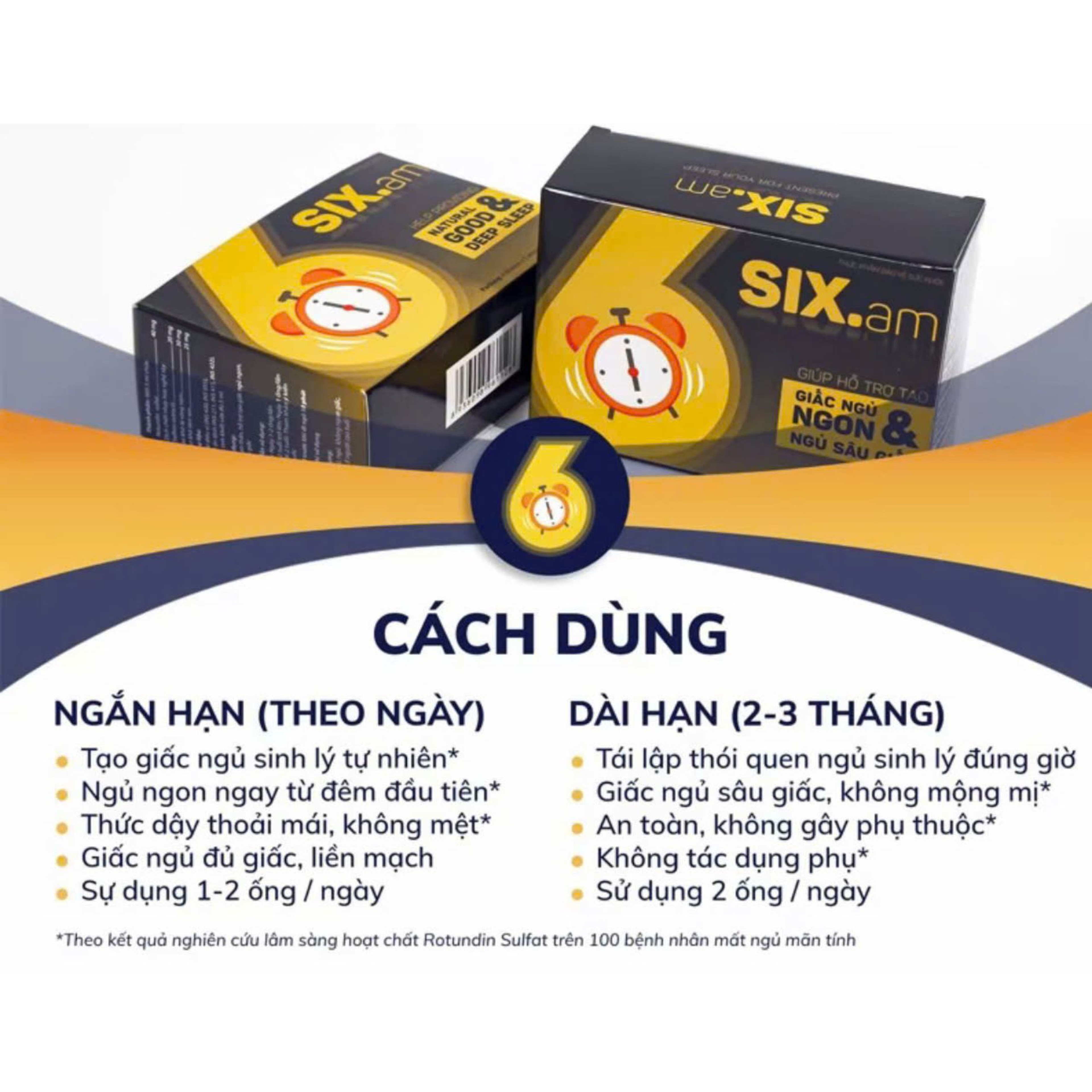 Six.am Giúp Hỗ Trợ Tạo Giấc Ngủ Ngon Và Ngủ Sâu Giấc (Hộp 4 vỉ x 5 ống)