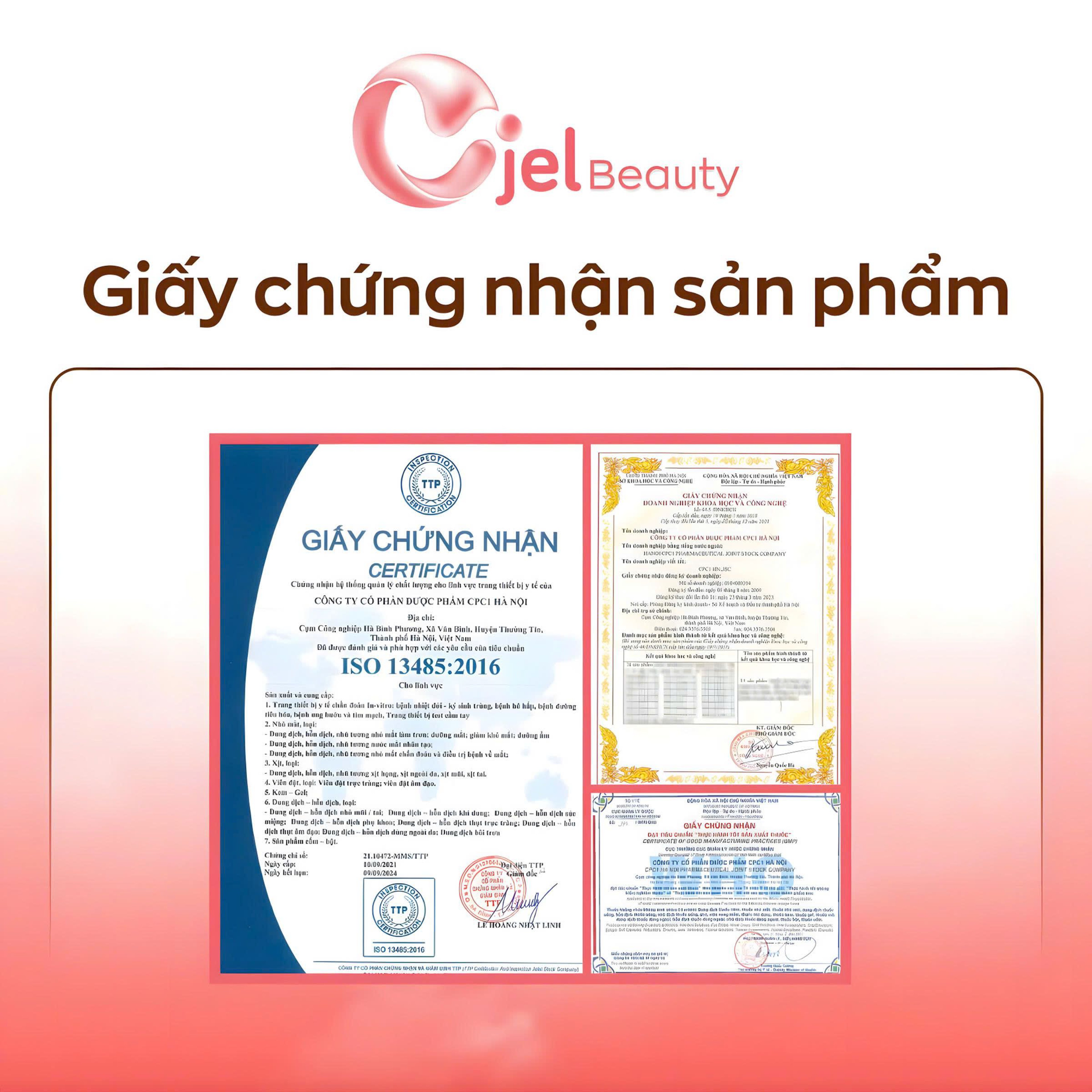 Thạch collagen Cjel Beauty tăng cường độ ẩm và đàn hồi cho da (Hộp 20 gói x 15g)