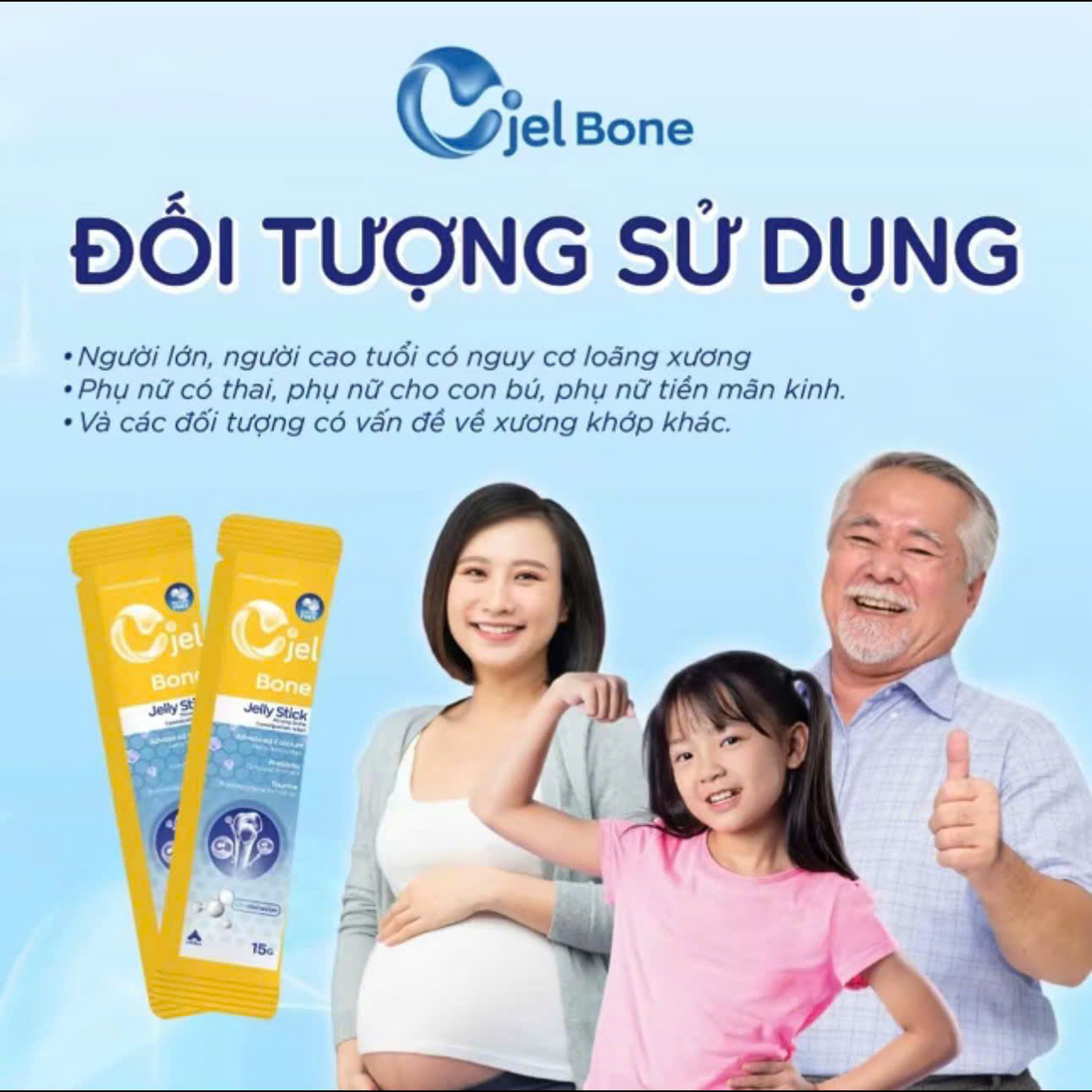 Thạch Bổ Sung Cjel Bone Bổ Sung Canxi Hỗ Trợ Xương Chắc Khỏe Và Giảm Nguy Cơ Loãng Xương (Hộp 20 Gói x 15g)