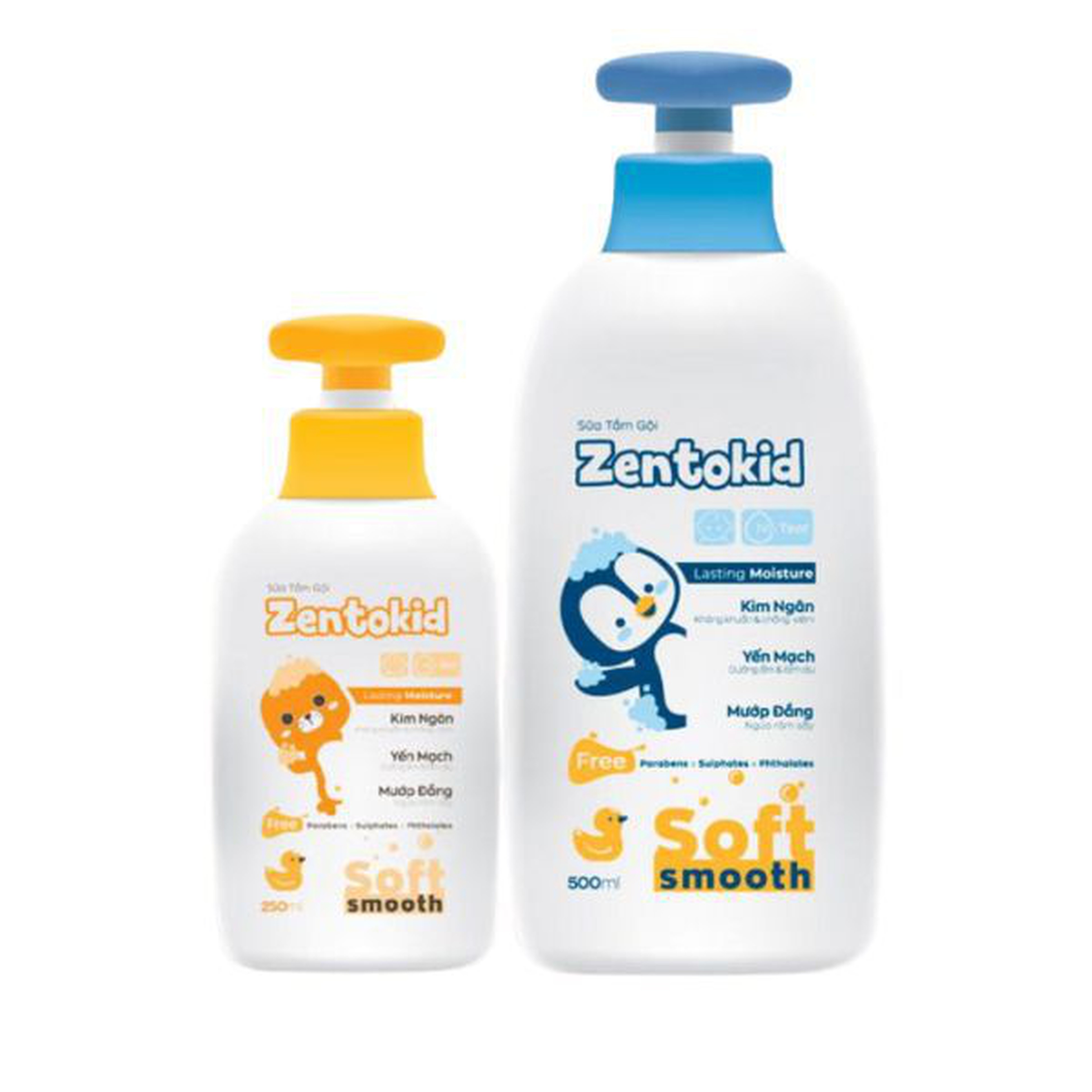 Sữa tắm gội Zentokid cho bé - Hỗ trợ ngăn ngừa rôm sảy và mẩn ngứa (Chai 250ml, 500ml)