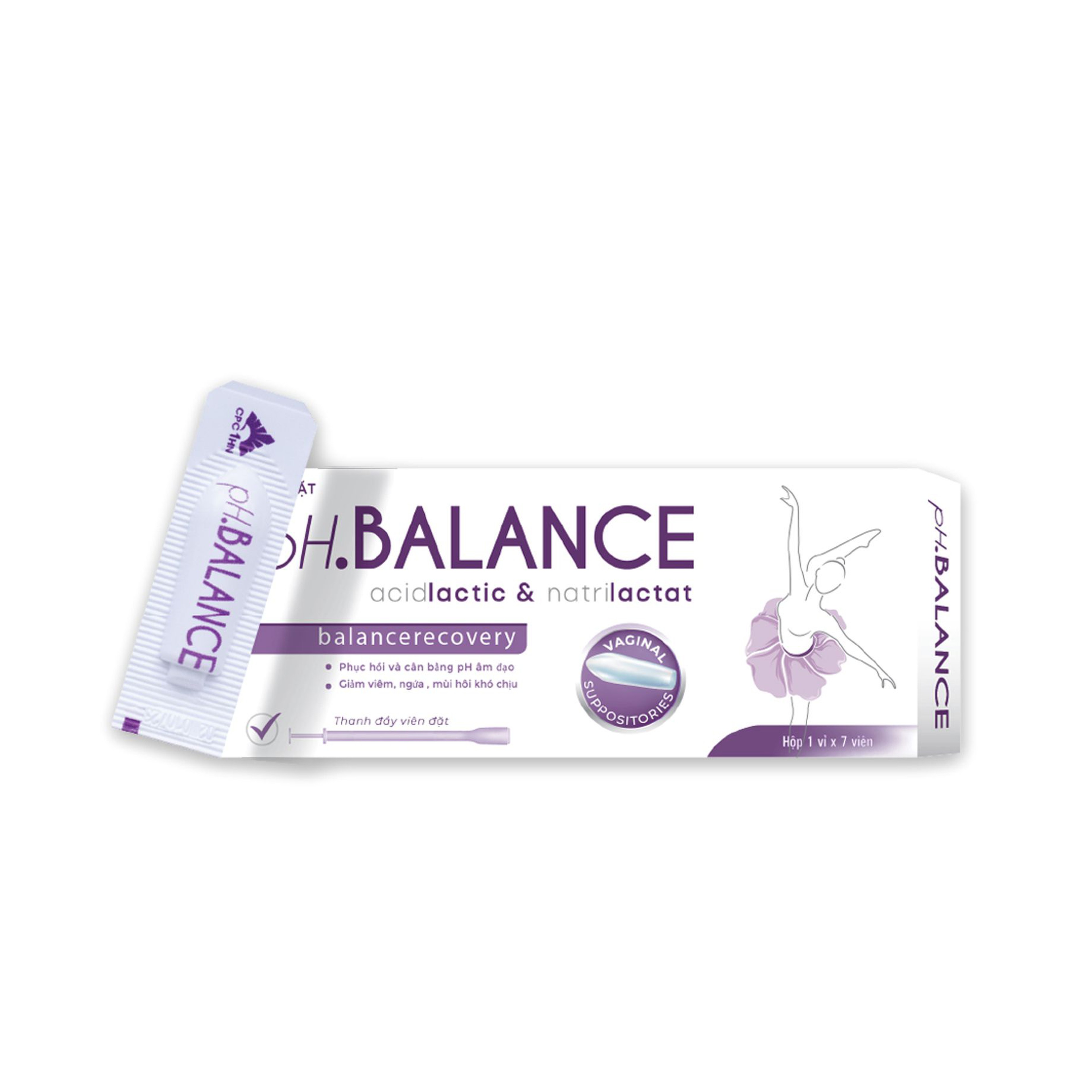 Viên Đặt Âm Đạo pH Balance Hỗ Trợ Khử Mùi, Làm Sạch & Cân Bằng pH (7 Viên/Hộp)