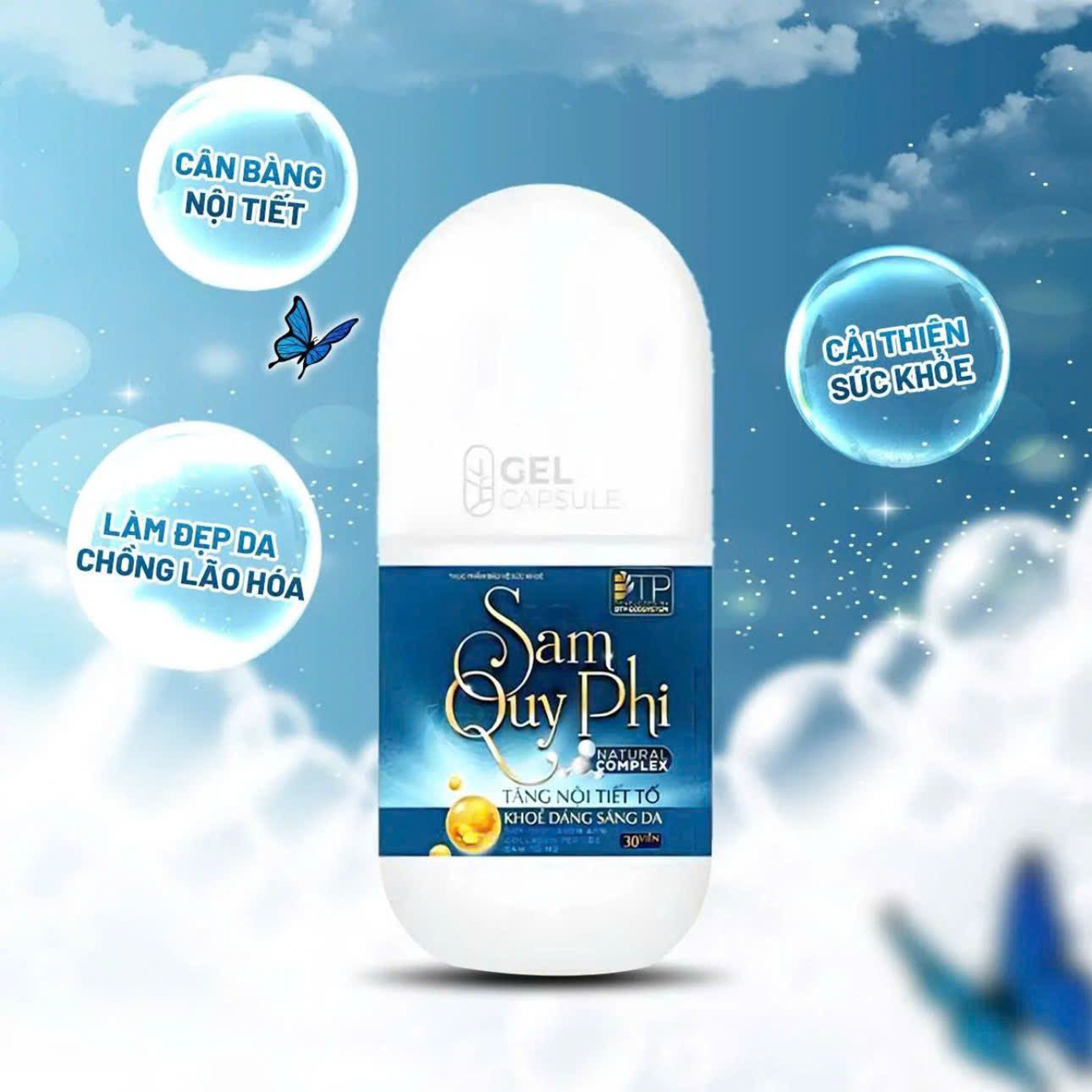 Viên Uống Cân Bằng Nội Tiết Sâm Quý Phi Hỗ Trợ Giảm Bốc Hỏa, Mất Ngủ, Nám, Sạm Da (Lọ 30 Viên)