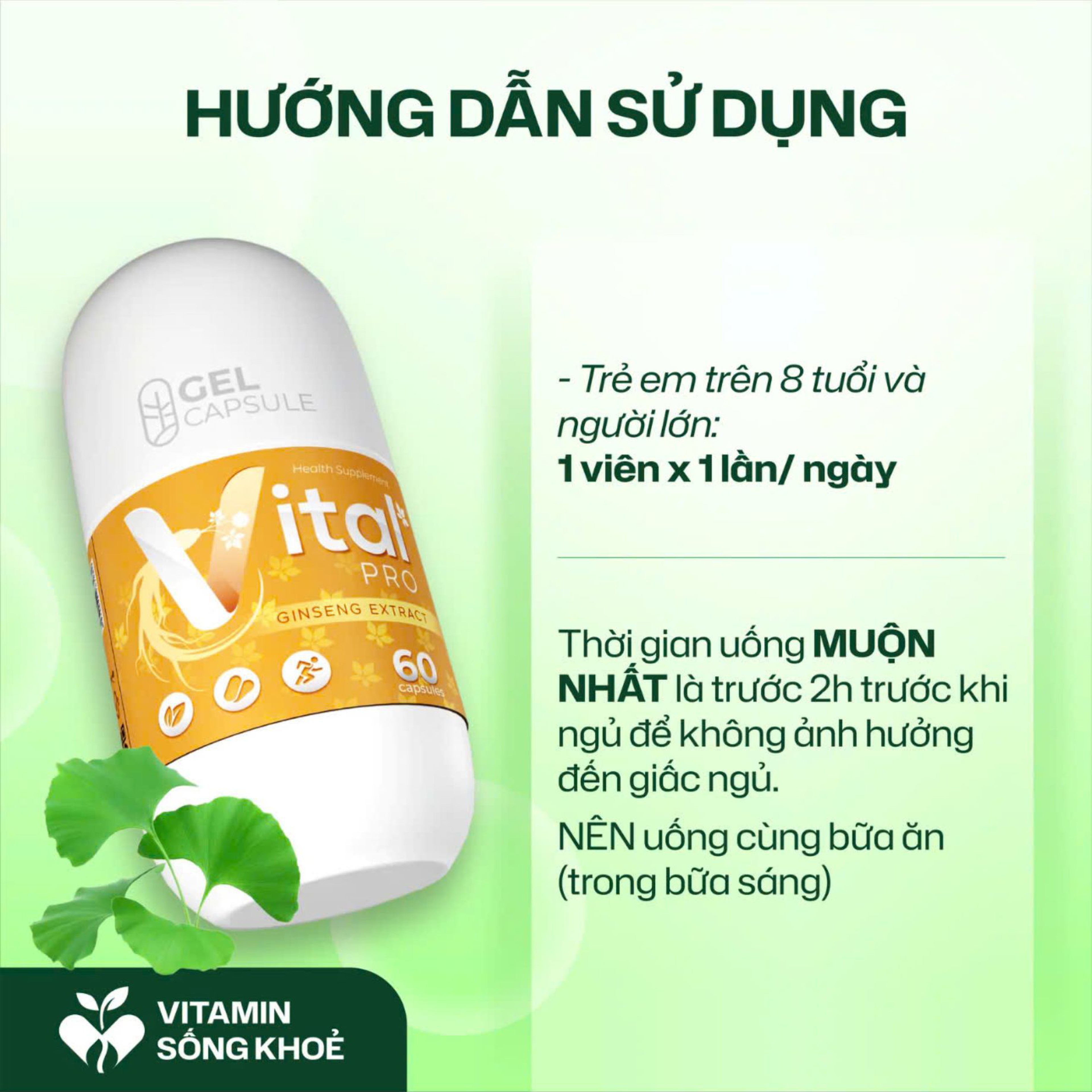 Viên uống Vital Pro bổ sung vitamin và khoáng chất, giúp tăng sức đề kháng và cải thiện thể lực (Lọ 30 viên, 60 viên)