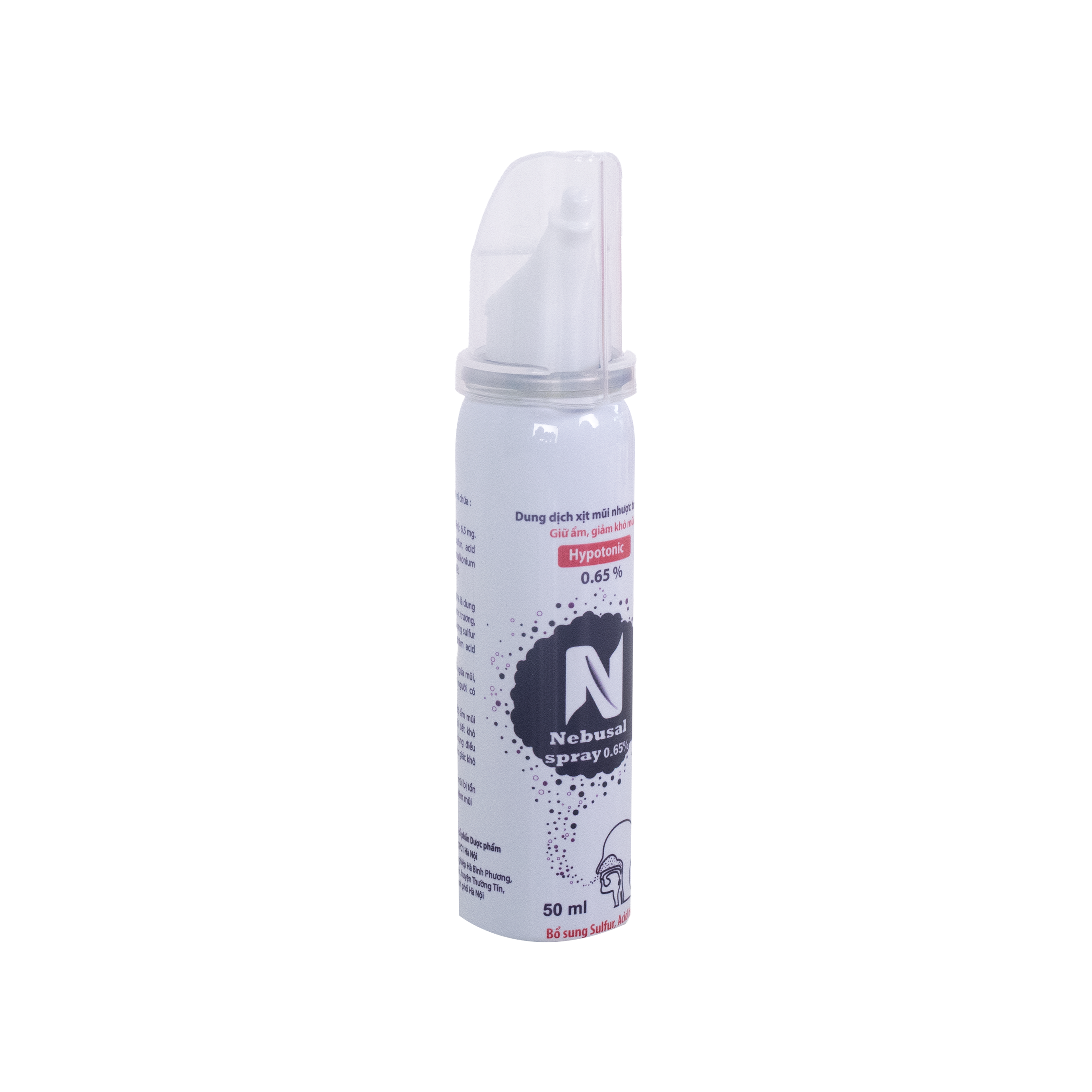 Xịt Mũi Nebusal Spray 0.65% Hỗ Trợ Phục Hồi Tổn Thương, Cấp Ẩm Cho Mũi (Lọ 50 ml)