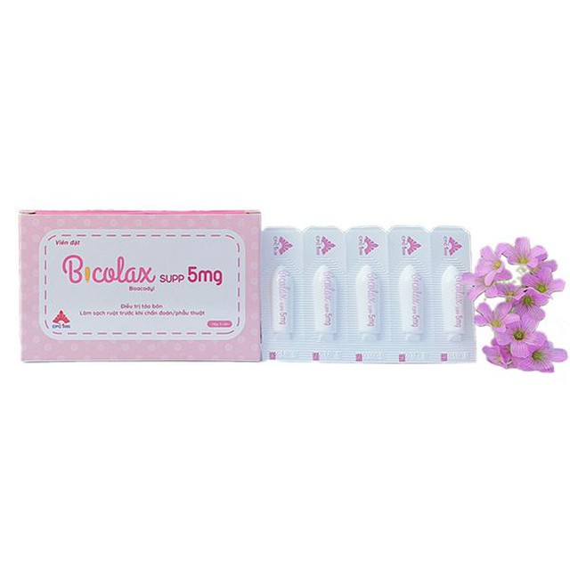 Bicolax Supp 5mg - Thuốc nhuận tràng, điều trị táo bón hiệu quả (Hộp 5 viên)