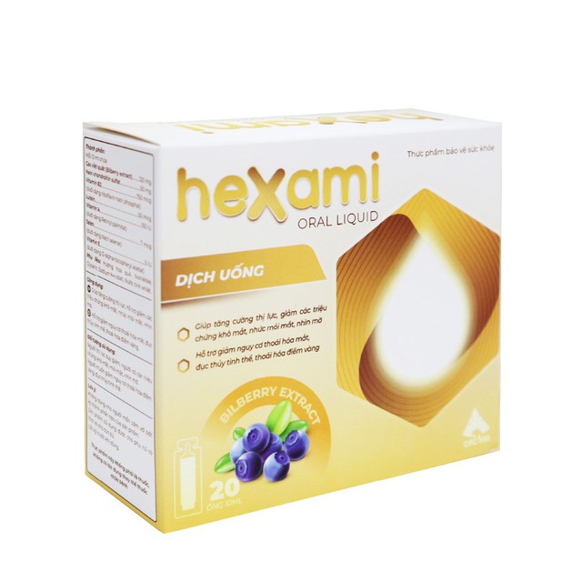 Dung dịch uống Hexami Oral Liquid - Hỗ Trợ Tăng Cường Thị Lực & Giảm Khô Mắt (20 Ống x 10ml)