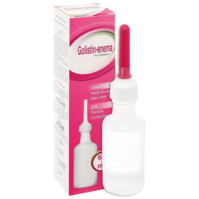 Golistin - Enema - Thuốc thụt táo bón trẻ em an toàn (Hộp 1 lọ)