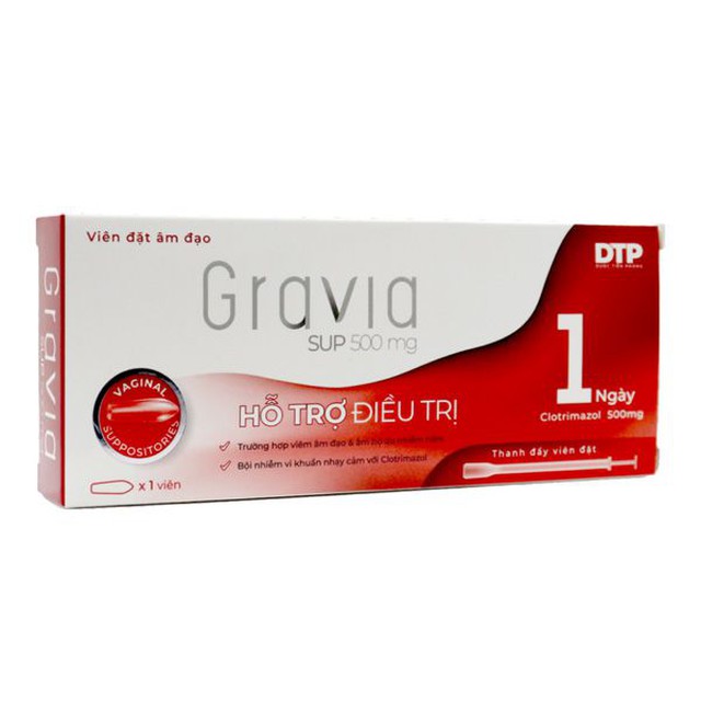 Gravia 500mg Hỗ trợ trị nấm âm đạo hiệu quả (Hộp 1 viên)