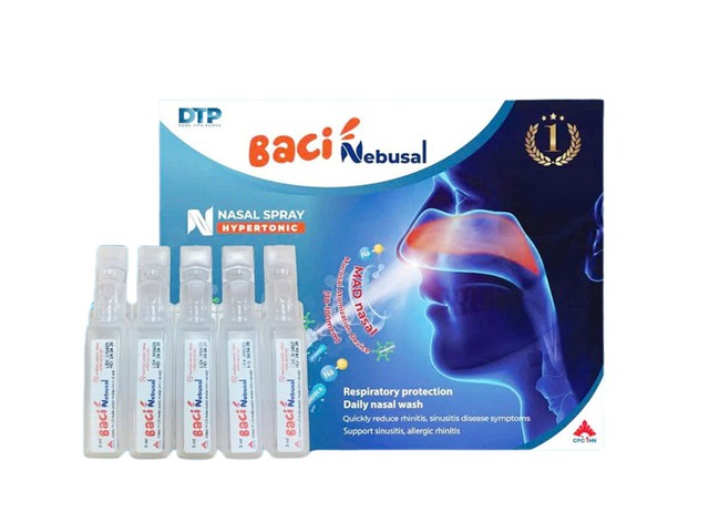 Hỗn dịch xịt mũi Baci Nebusal – Xịt Mũi Lợi Khuẩn Cải Tiến Hỗ Trợ Điều Trị Viêm Xoang & Viêm Mũi Dị Ứng