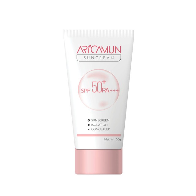 Kem Chống Nắng Aricamun Suncream - SPF50+ Kiềm Dầu, Nâng Tone & Bảo Vệ Da (50g)