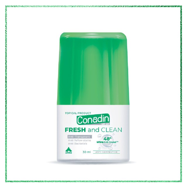 Lăn Nách Không Mùi Conadin roll-on Fresh and Clean Khử Mùi Hôi, Không Thâm Nách, Không Ố Vàng Áo(Lọ 15ml, 30ml)