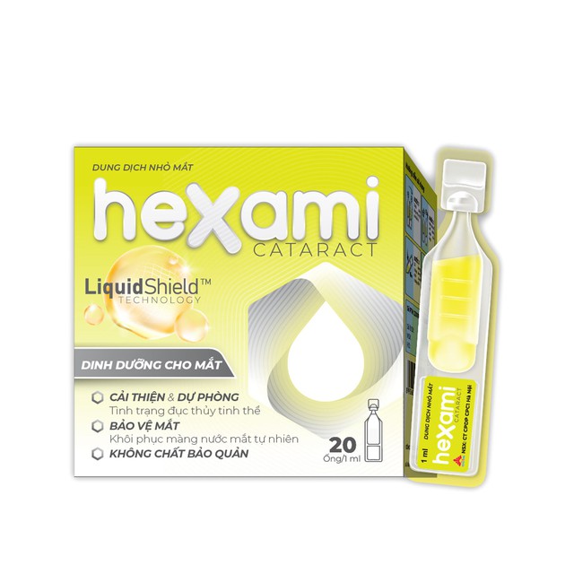 Nhỏ mắt Hexami Cataract Eye Drops Hỗ Trợ Ngăn Ngừa & Làm Chậm Đục Thủy Tinh Thể (2 x 10ml)
