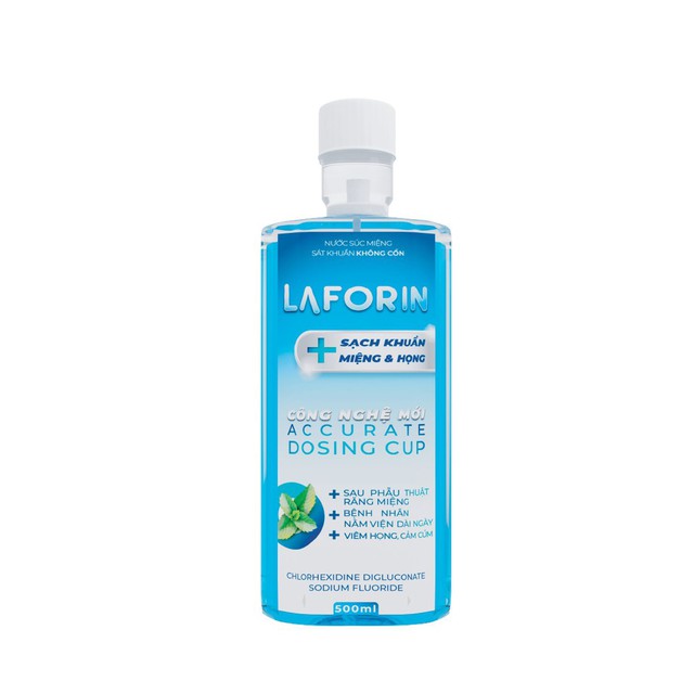 Nước súc miệng LAFORIN ngăn ngừa viêm nướu, hôi miệng, chảy máu chân răng (Lọ 500ml)