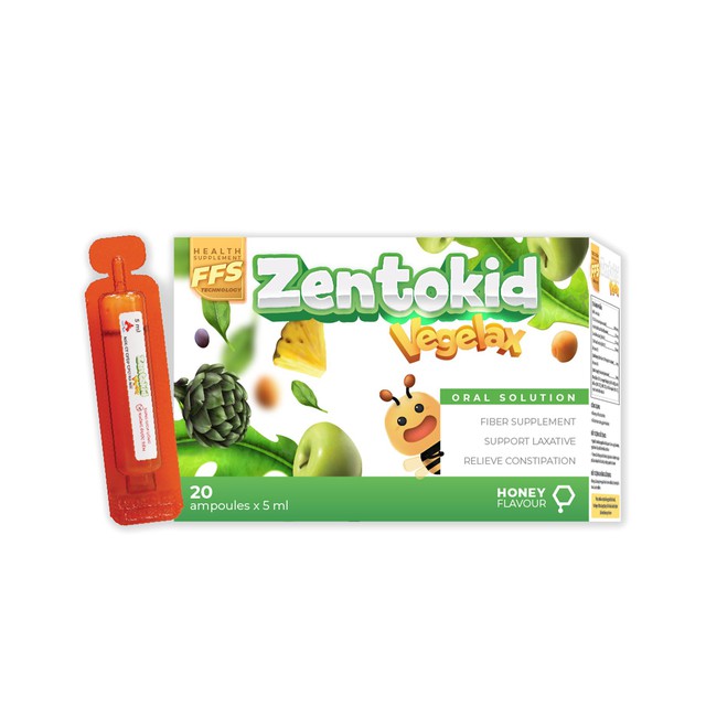 Siro chất xơ Zentokid Vegelax (Hộp 20 ống x 5ml)
