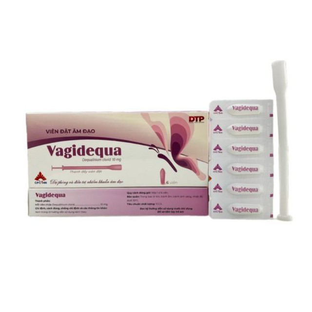 Viên Đặt Âm Đạo Vagidequa - Điều Trị Viêm Nhiễm Do Nhiều Nguyên Nhân (Hộp 6 Viên)