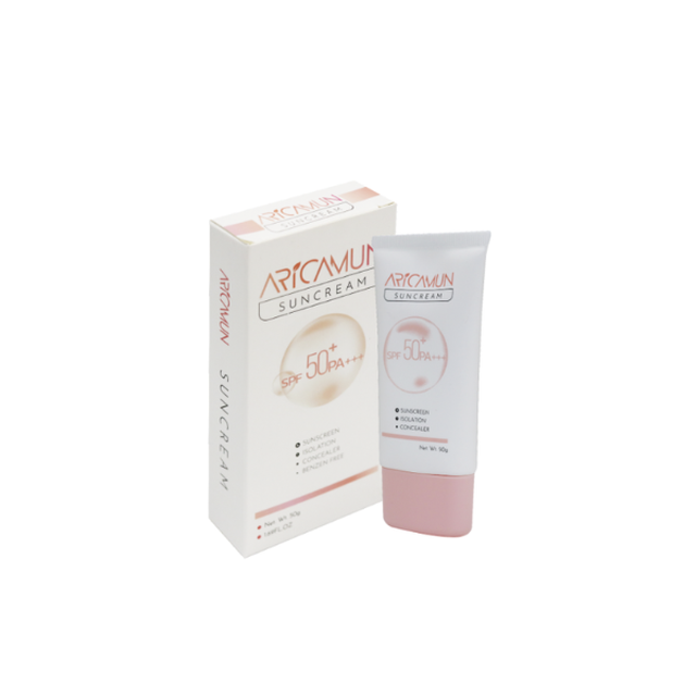 Kem Chống Nắng Aricamun Suncream - SPF50+ Kiềm Dầu, Nâng Tone & Bảo Vệ Da (50g)