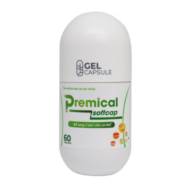 Viên nang mềm Premical bổ sung calci hỗ trợ xương chắc khỏe (Lọ 30 viên, 60 viên)