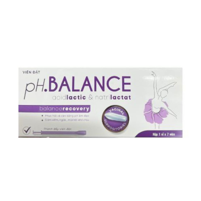 Viên Đặt Âm Đạo pH Balance - Hỗ Trợ Khử Mùi, Làm Sạch & Cân Bằng pH (7 Viên/Hộp)