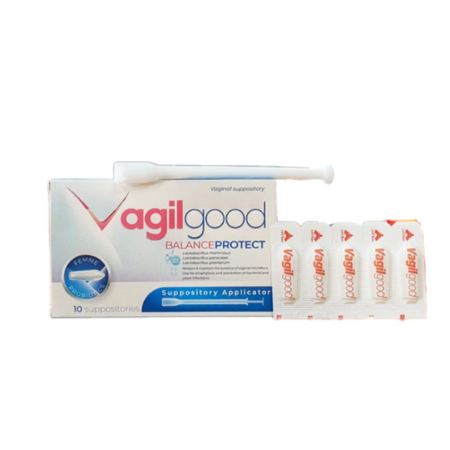 Viên Đặt Âm Đạo Vagilgood - Cân Bằng Hệ Vi Sinh & Hỗ Trợ Chống Viêm Nhiễm (Hộp 2 vỉ x 5 viên)