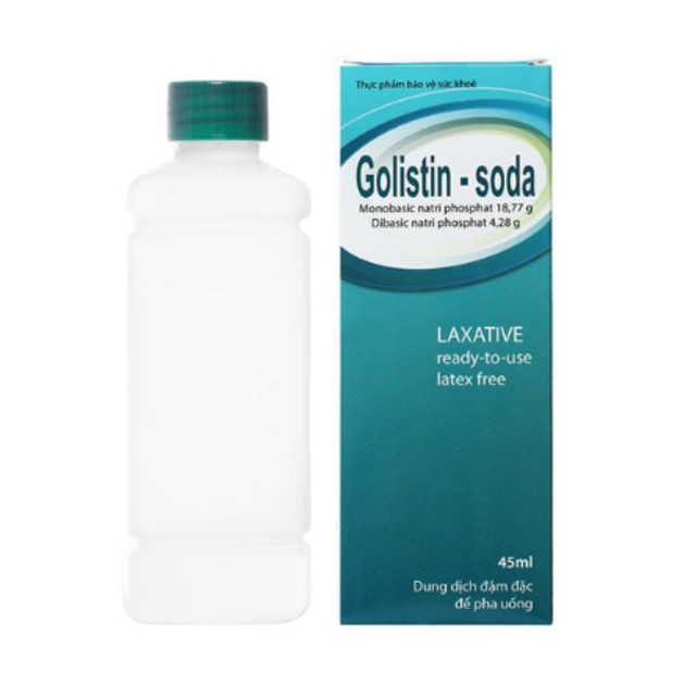 Golistin Soda - Dung dịch uống trị táo bón và làm sạch ruột trước phẫu thuật (Hộp 1 chai 45ml)
