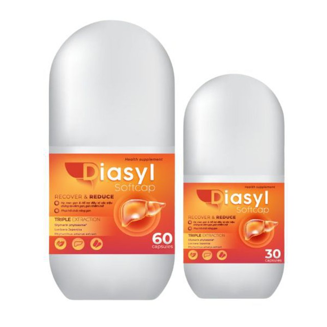 Viên uống Diasyl Softcap giúp tăng cường chức năng gan và hỗ trợ thải độc hiệu quả (Lọ 60 viên)