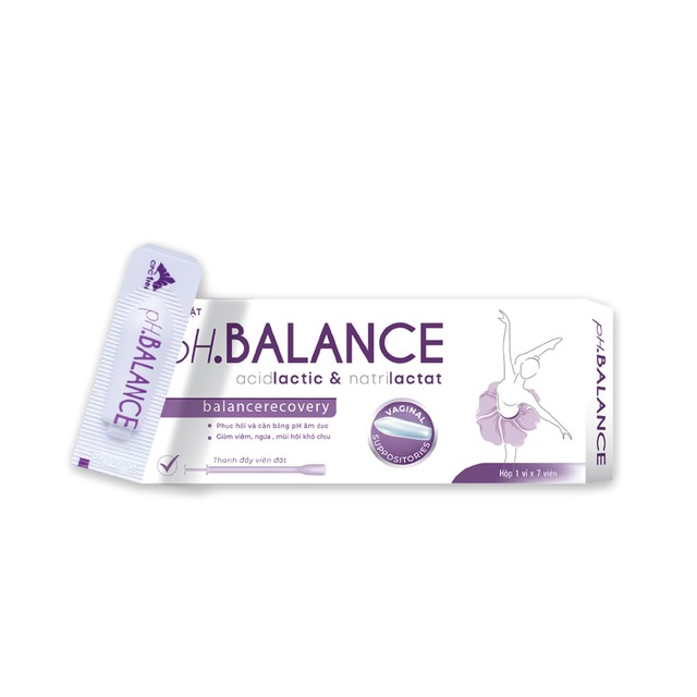 Viên Đặt Âm Đạo pH Balance Hỗ Trợ Khử Mùi, Làm Sạch & Cân Bằng pH (7 Viên/Hộp)