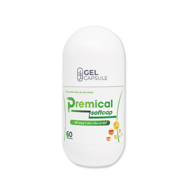 Viên nang mềm Premical bổ sung calci hỗ trợ xương chắc khỏe (Lọ 30 viên, 60 viên)